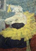 Henri  Toulouse-Lautrec The Clowness Cha-u-Kao oil on canvas